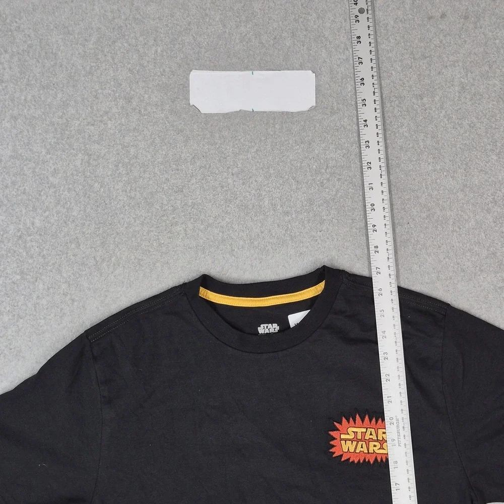 Disney Parks Men Shirt S Black Graphic Star Wars Logo Short Sleeve NWT
